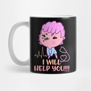 Yumi Kawaii Nurse Pastel Goth and Kawaii pastel goth art Mug